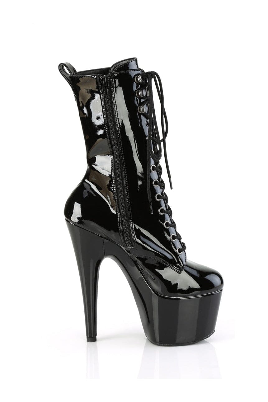 Pleaser ADORE-1040WR-HG Black Patent Ankle Boot in Black Patent