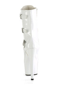 Pleaser ADORE-1043 White Patent Ankle Boot in White Patent
