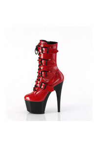 Pleaser ADORE-1046TT Red Patent Ankle Boot in Red Patent