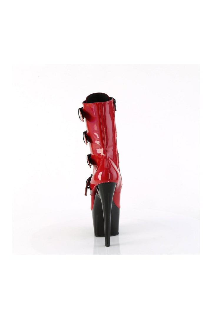 Pleaser ADORE-1046TT Red Patent Ankle Boot in Red Patent