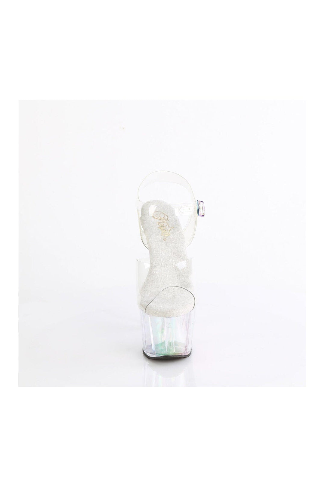 Pleaser ADORE-708HT Clear Vinyl Sandal in Clear Vinyl