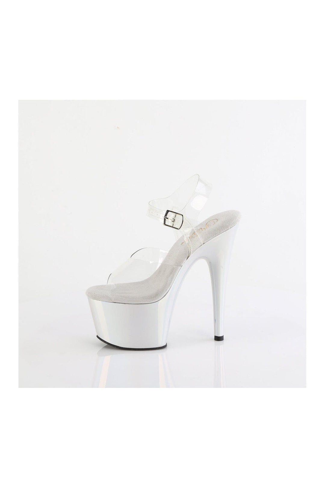 Pleaser ADORE-708LQ Clear Vinyl Sandal in Clear Vinyl