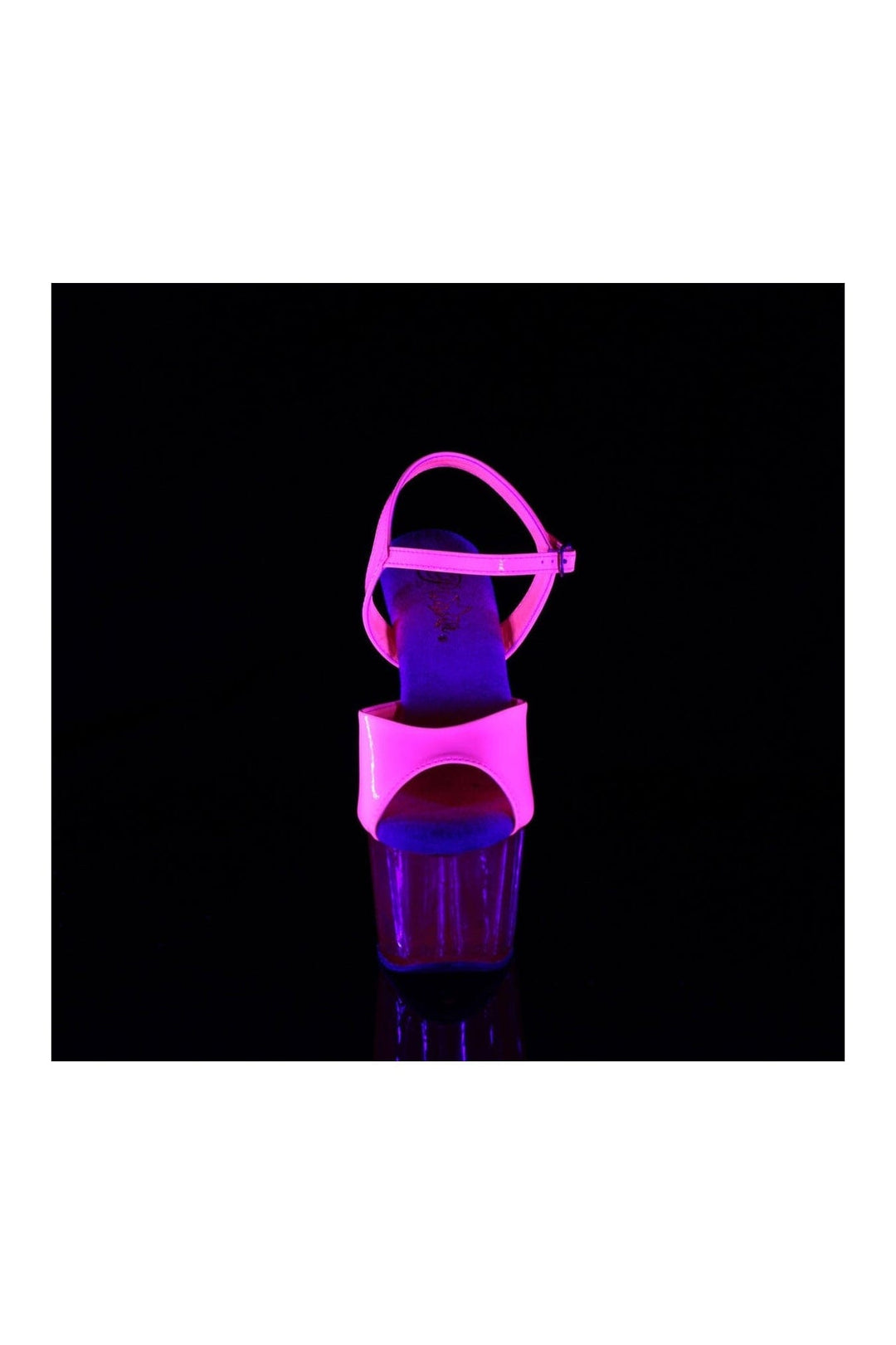 Pleaser ADORE-709UVT Fuchsia Patent Sandal in Fuchsia Patent