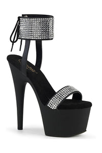 Pleaser ADORE-770 Black Faux Leather Sandal in Black Faux Leather from SexyShoes.com