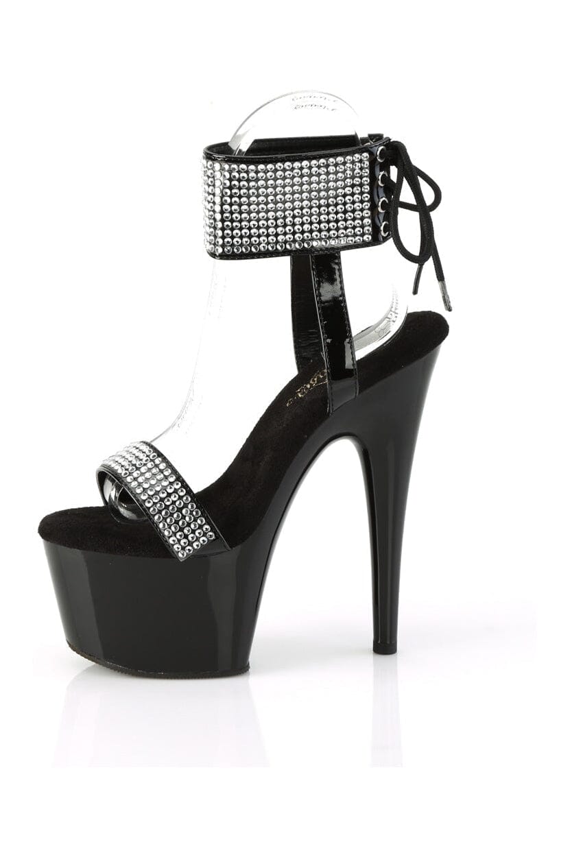 Pleaser ADORE-770 Black Patent Sandal in Black Patent
