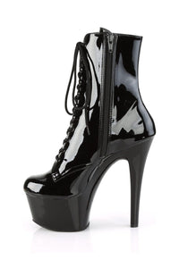 Pleaser ASPIRE-1020 Black Patent Ankle Boot in Black Patent