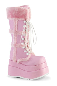Demonia BEAR-202 Pink Vegan Leather Knee Boot in Pink Vegan Leather from SexyShoes.com
