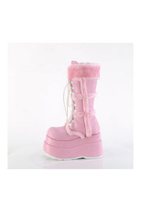 Demonia BEAR-202 Pink Vegan Leather Knee Boot in Pink Vegan Leather