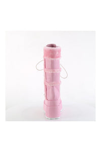 Demonia BEAR-202 Pink Vegan Leather Knee Boot in Pink Vegan Leather