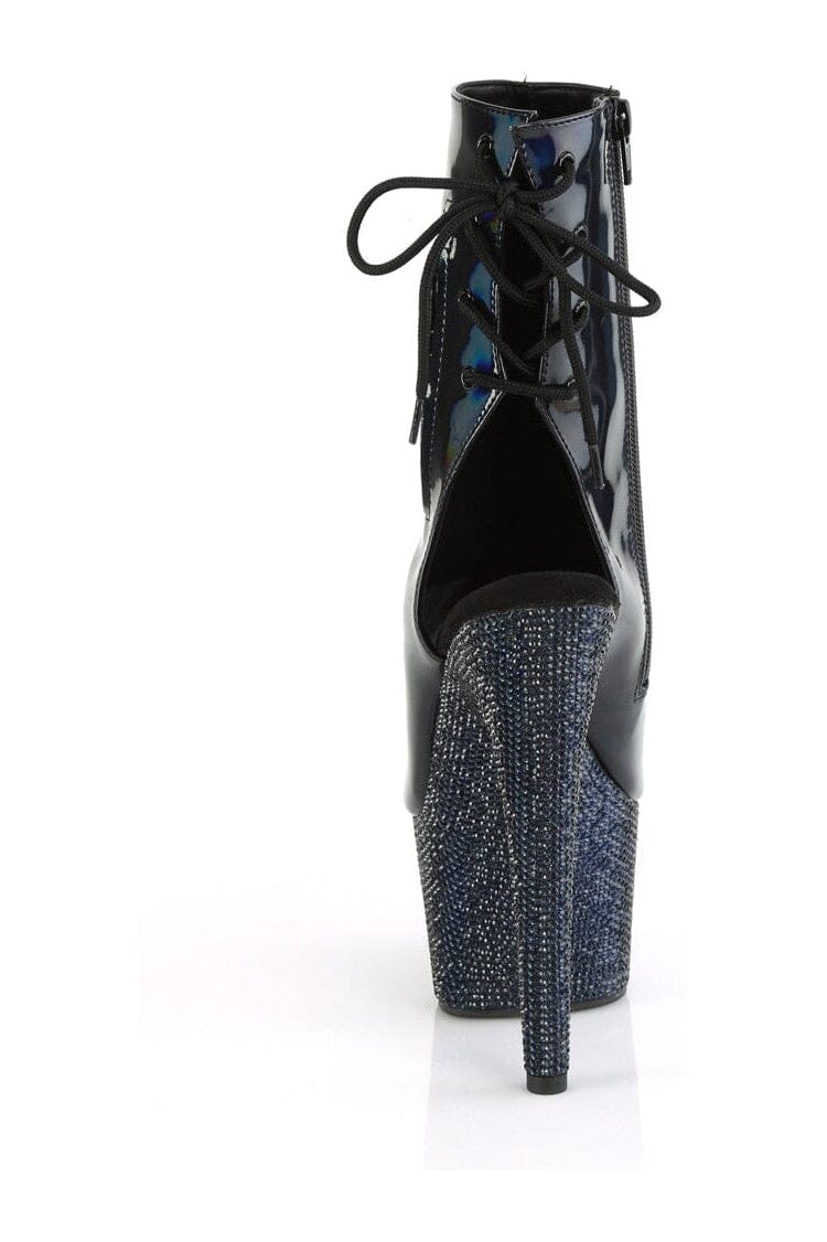 BEJEWELED-1018DM-7 Black Patent Ankle Boot-Ankle Boots-Pleaser-SEXYSHOES.COM