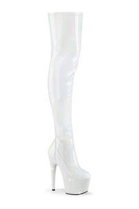 Pleaser BEJEWELED-3000-7 White Patent Thigh Boot in White Patent from SexyShoes.com