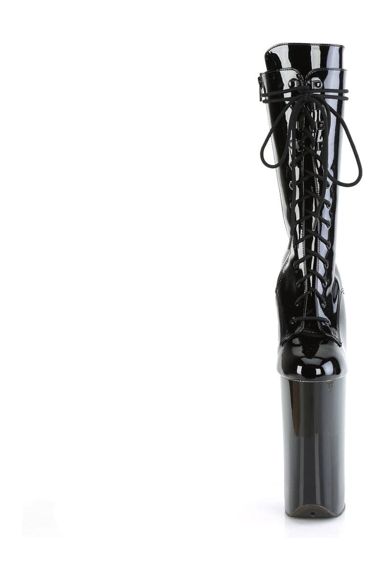 Pleaser BEYOND-1050 Black Patent Knee Boot in Black Patent