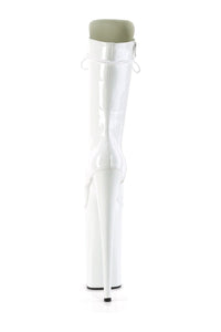 Pleaser BEYOND-1050 White Patent Knee Boot in White Patent