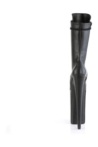 Pleaser BEYOND-1050WR Black Faux Leather Knee Boot in Black Faux Leather