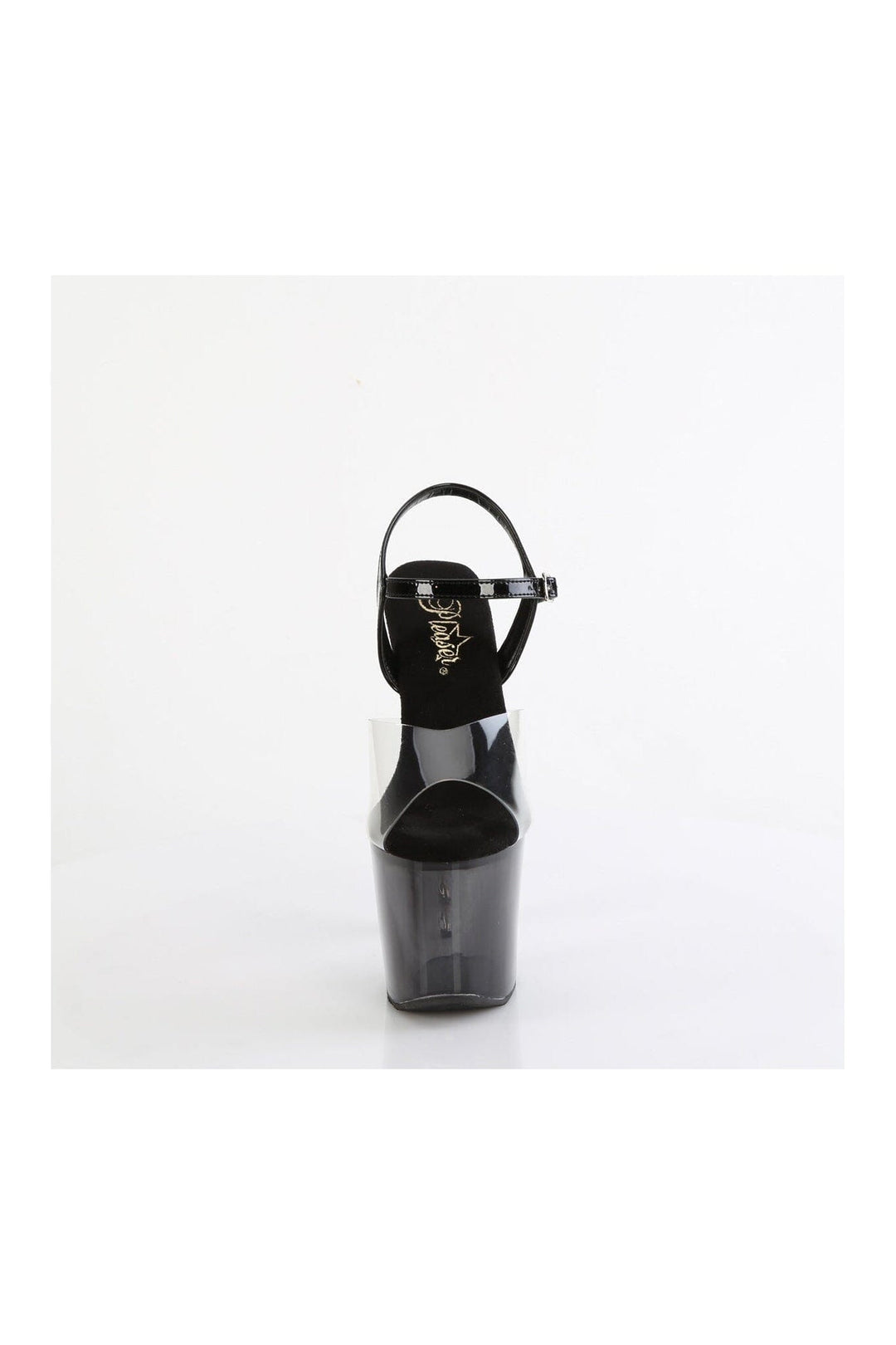 Pleaser BLISS-708-1BC Clear Patent Sandal in Clear Patent