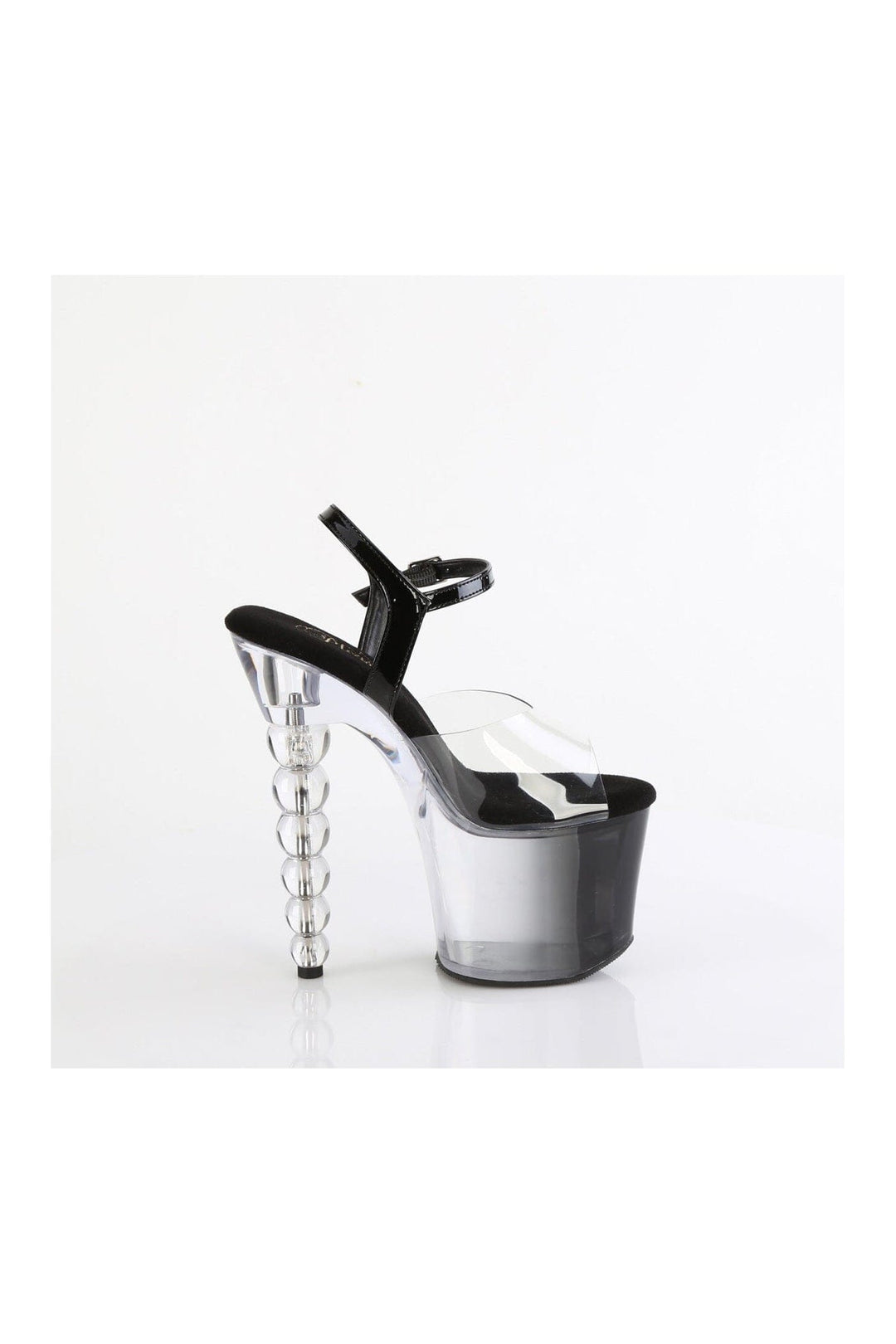 Pleaser BLISS-708-1BC Clear Patent Sandal in Clear Patent