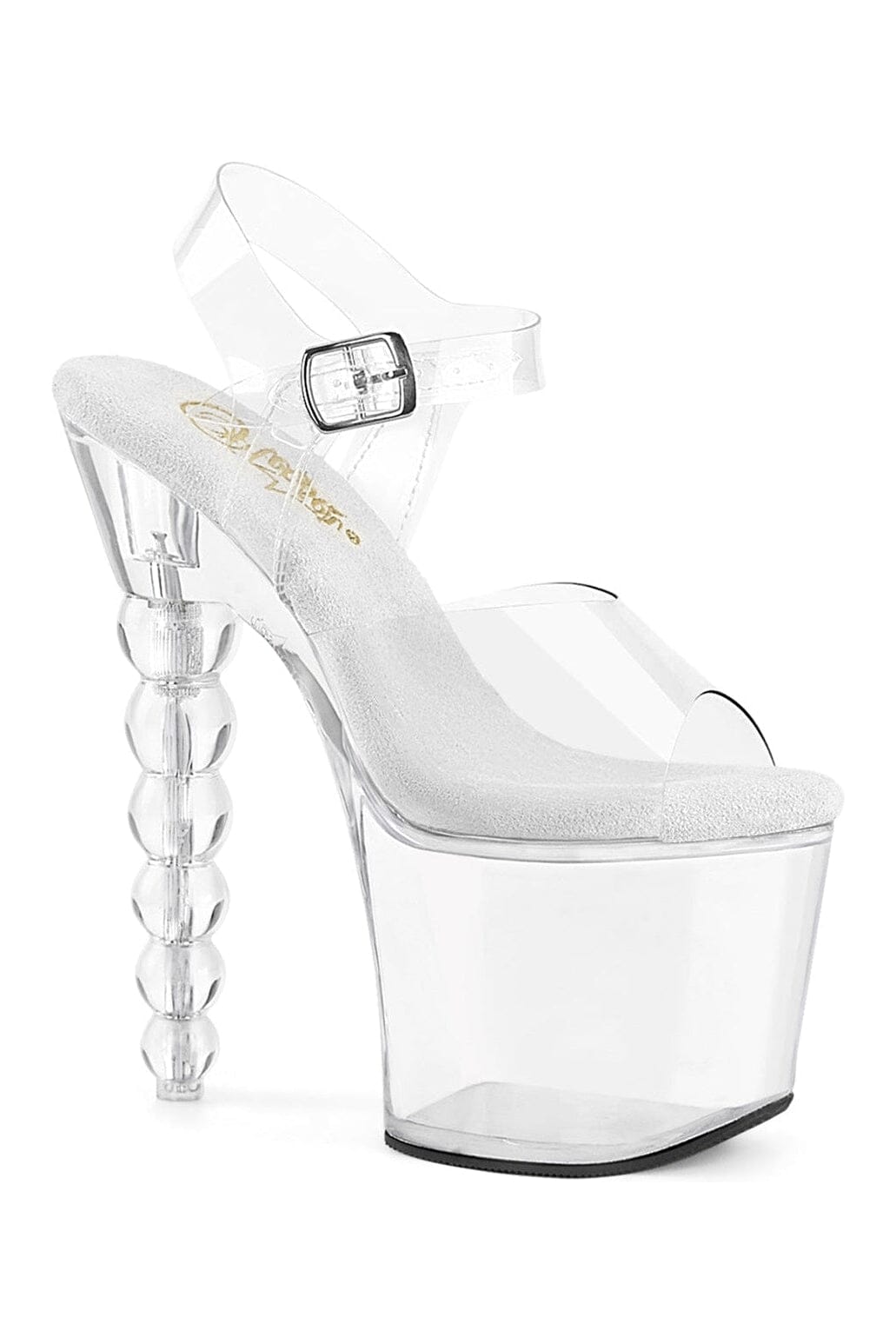 Pleaser BLISS-708 Clear Vinyl Sandal in Clear Vinyl from SexyShoes.com