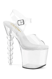 Pleaser BLISS-708 Clear Vinyl Sandal in Clear Vinyl from SexyShoes.com