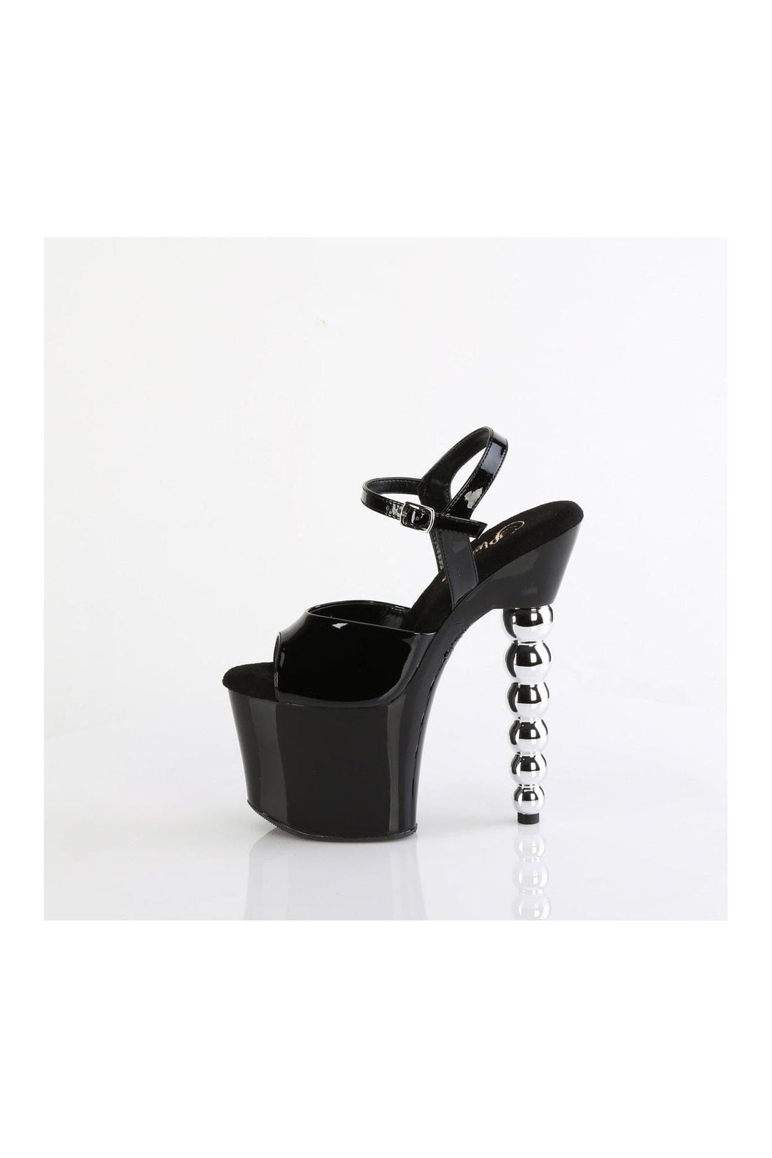 Pleaser BLISS-709 Black Patent Sandal in Black Patent