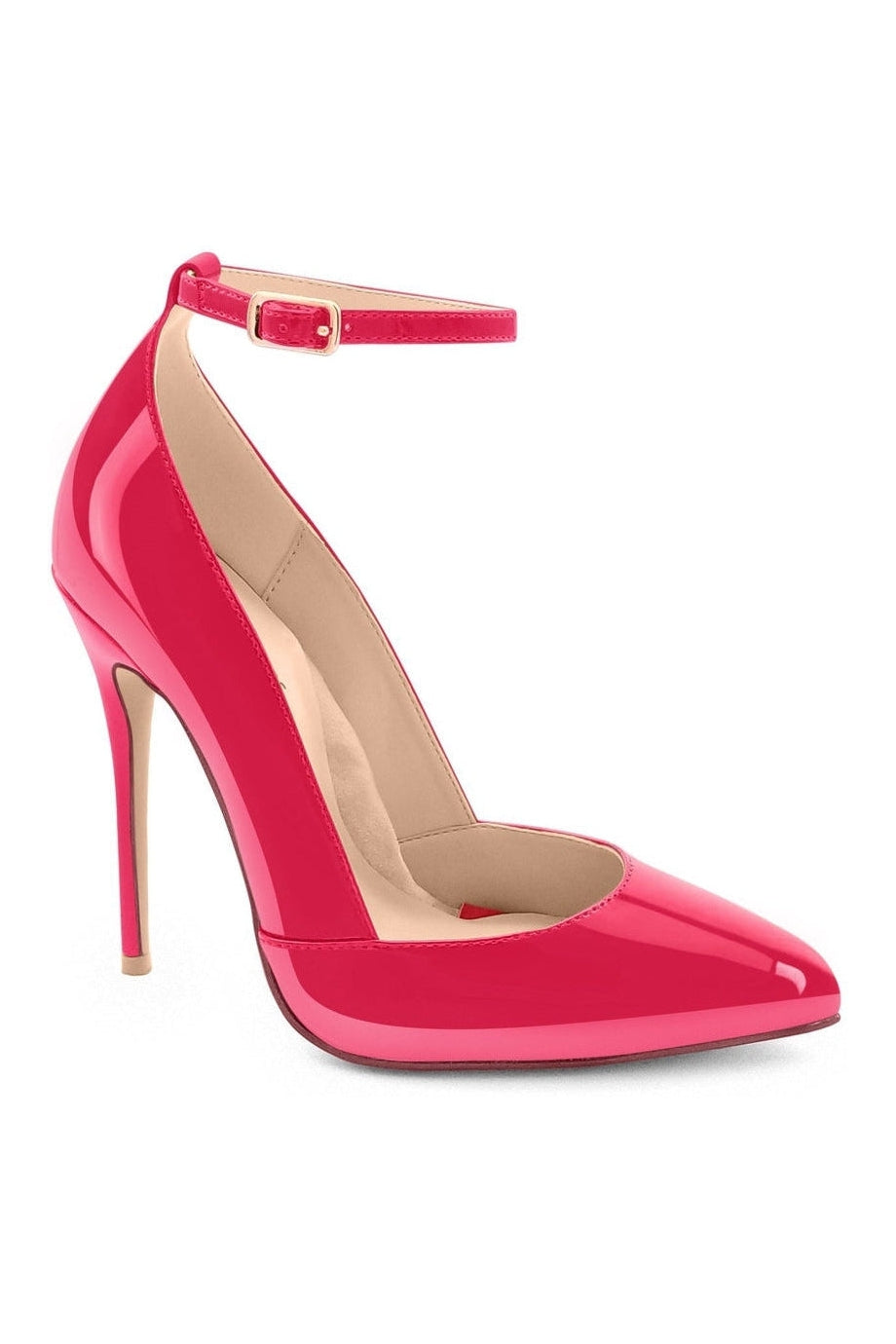 Sexy A-Line Ankle Strap Stiletto Pump-Pumps-Sexyshoes Signature-Red-SEXYSHOES.COM