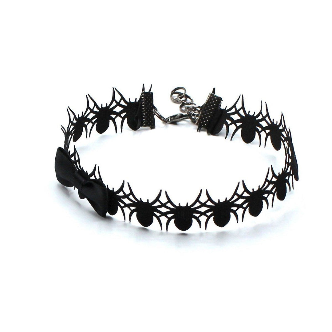 Black Widow Bowtye-Body Jewelry-Tyes By Tara-Black-O/S-SEXYSHOES.COM