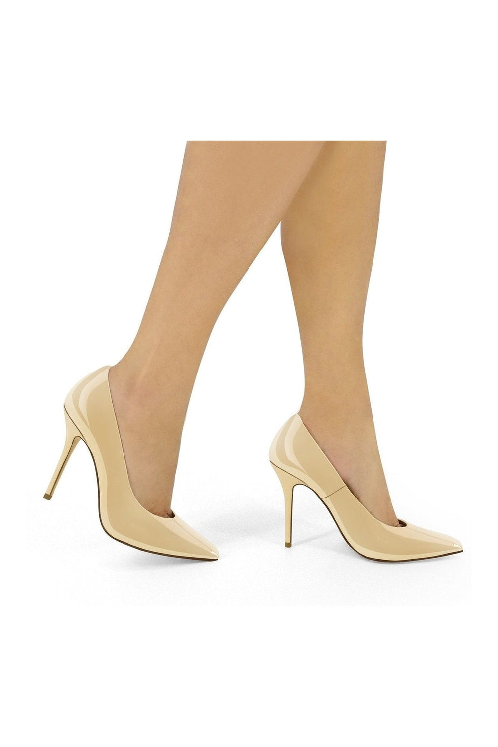 Super Sexy Classic Pump with Micro Stiletto Heel-Pumps-Sexyshoes Signature-Nude-SEXYSHOES.COM