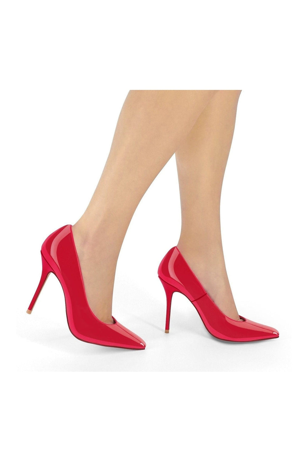Super Sexy Classic Pump with Micro Stiletto Heel-Pumps-Sexyshoes Signature-Red-SEXYSHOES.COM