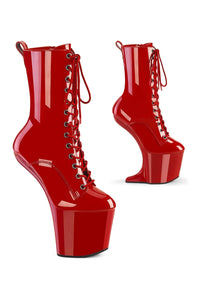 Pleaser CRAZE-1040 Red Patent Ankle Boot in Red Patent from SexyShoes.com