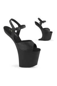 Pleaser CRAZE-809 Black Faux Leather Sandal in Black Faux Leather from SexyShoes.com