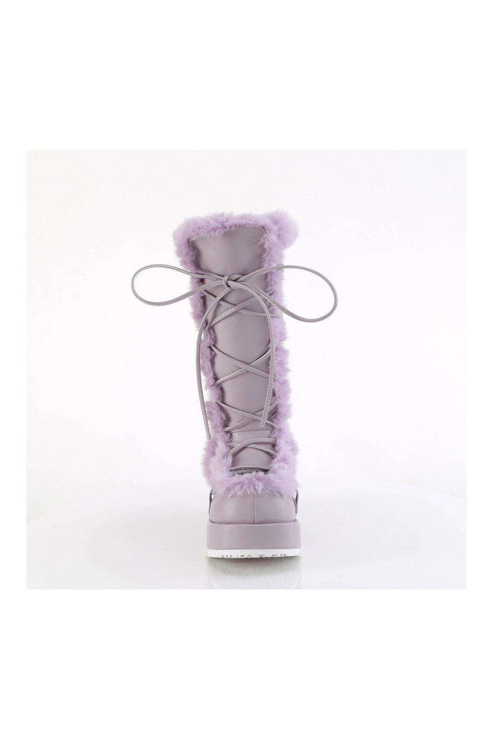 Demonia CUBBY-311 Purple Vegan Leather Knee Boot in Purple Vegan Leather