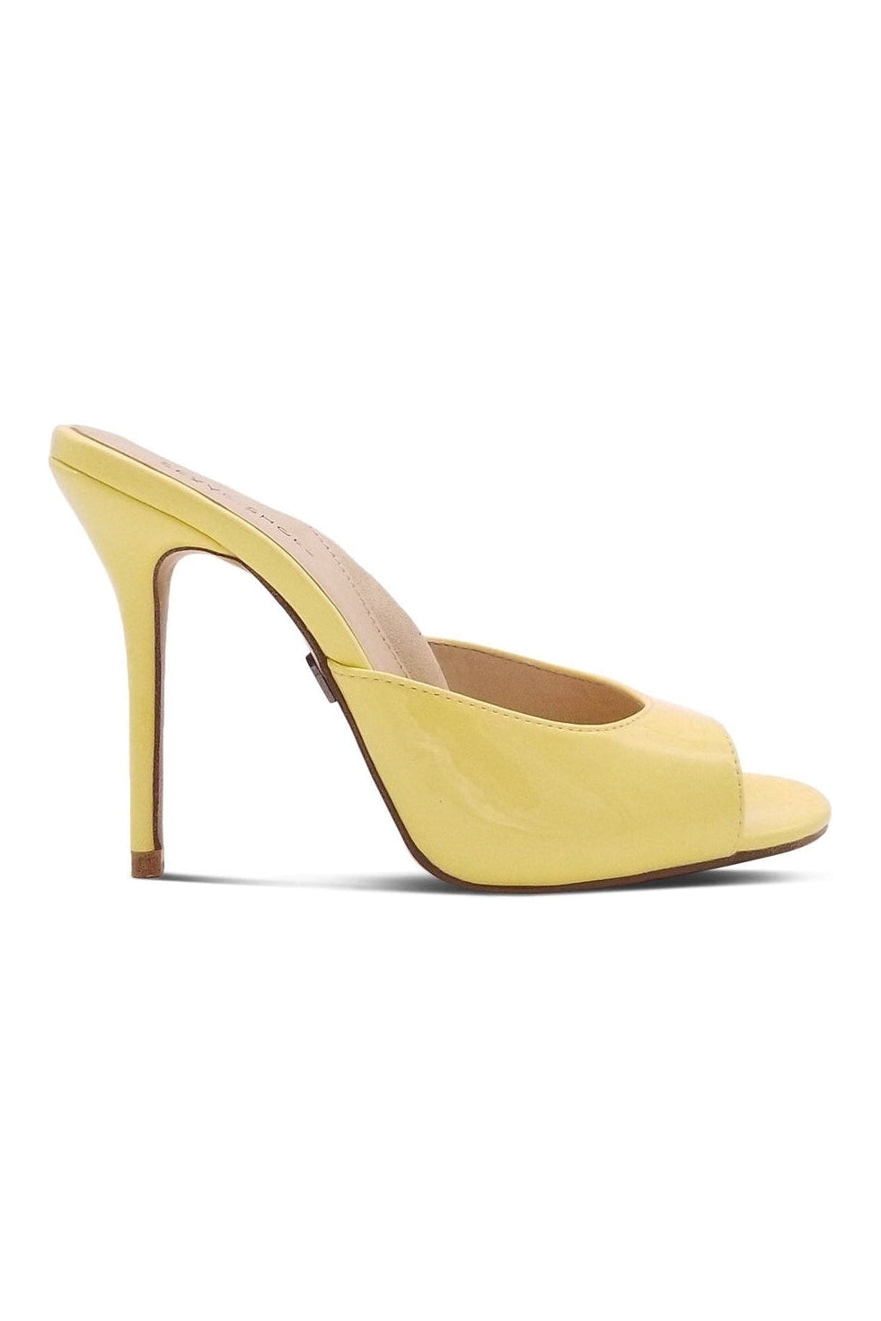 Micro Stiletto Sexy Mule-Slides-Sexyshoes Signature-Yellow-SEXYSHOES.COM