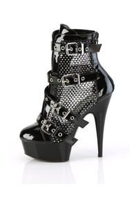 Pleaser DELIGHT-1013RM Black Patent Ankle Boot in Black Patent