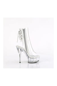 Pleaser DELIGHT-1018C Clear Vinyl Ankle Boot in Clear Vinyl