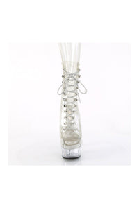 Pleaser DELIGHT-1021C Clear Vinyl Ankle Boot in Clear Vinyl