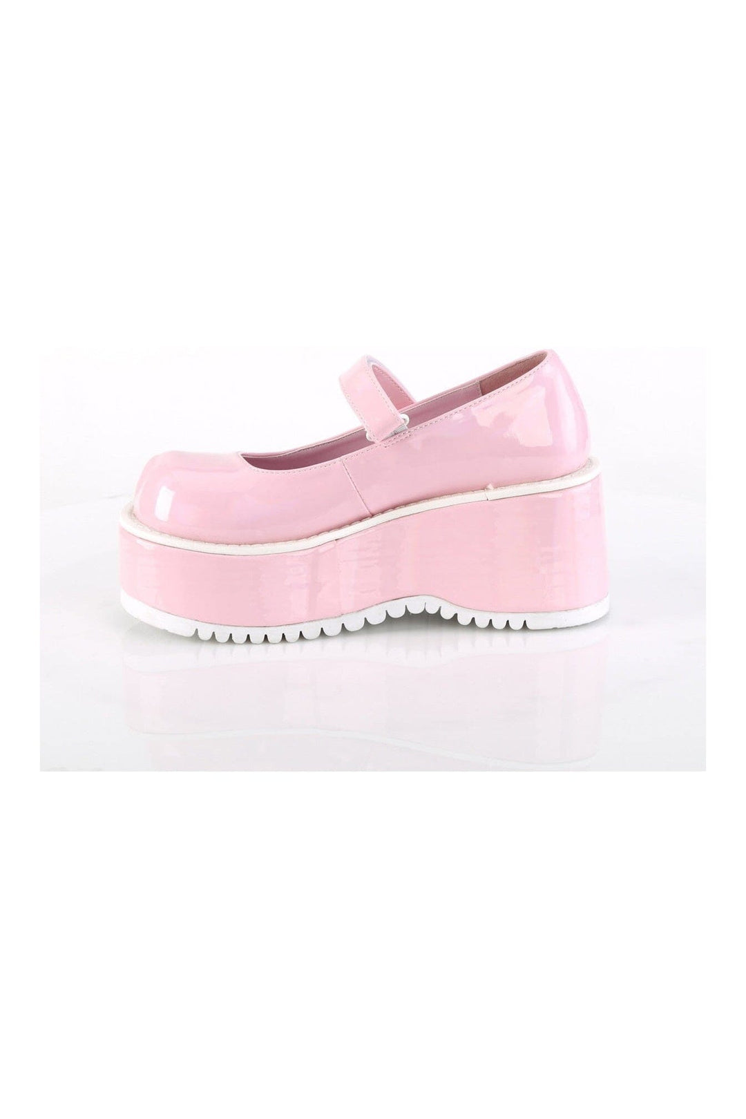DOLLIE-01 Pink Hologram Patent Mary Janes-Mary Janes-Demonia-SEXYSHOES.COM