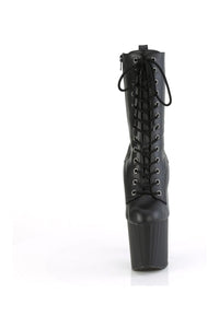 Pleaser ENCHANT-1040 Black Faux Leather Knee Boot in Black Faux Leather