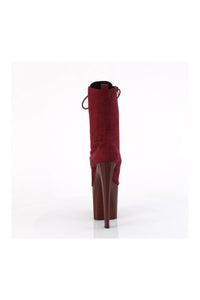 Pleaser ENCHANT-1040 Burgundy Faux Suede Knee Boot in Burgundy Faux Suede