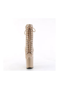 Pleaser ENCHANT-1040 Nude Patent Ankle Boot in Nude Patent