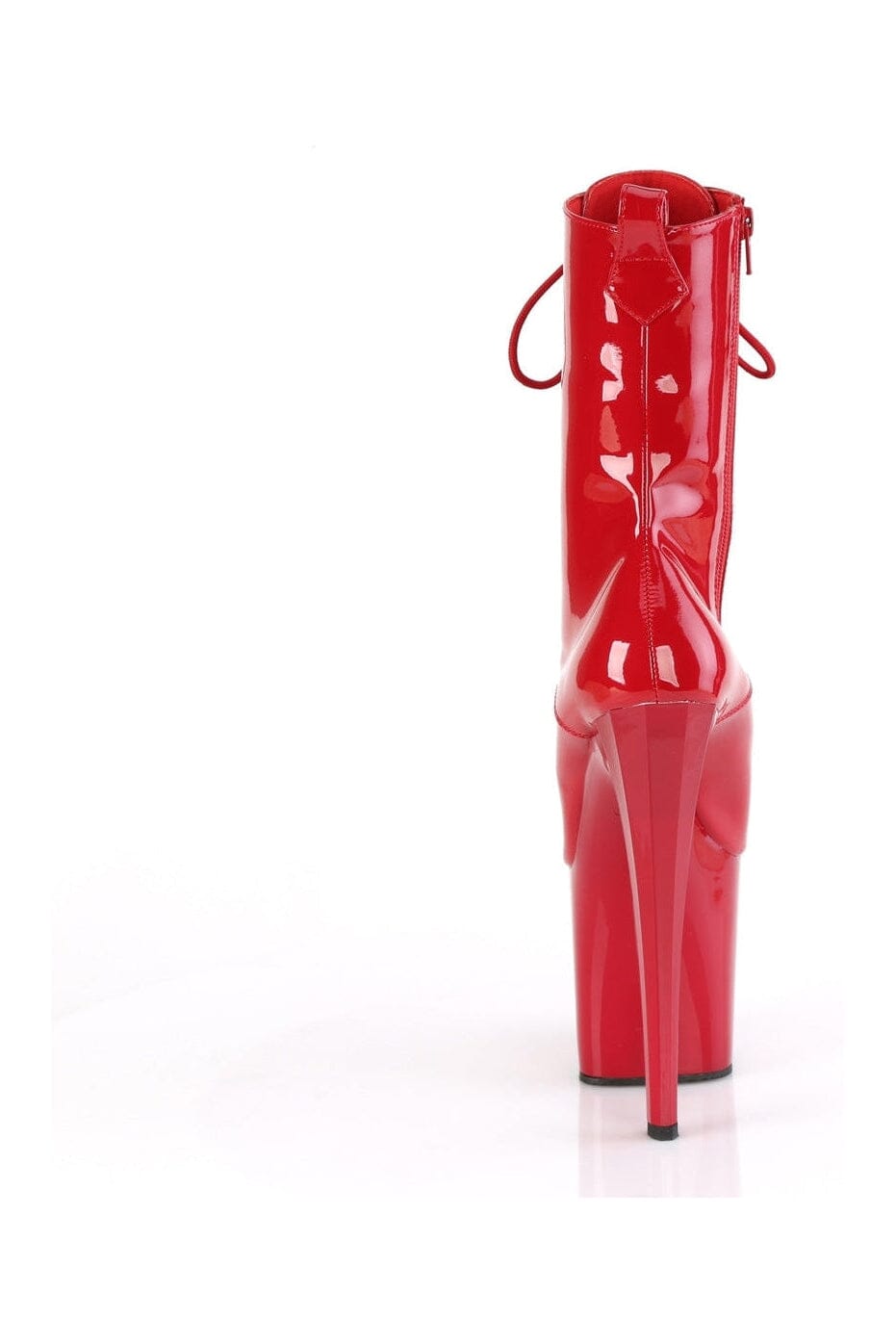Pleaser ENCHANT-1040 Red Patent Knee Boot in Red Patent
