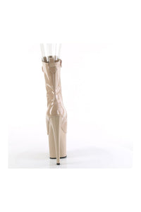 Pleaser ENCHANT-1041 Nude Patent Ankle Boot in Nude Patent