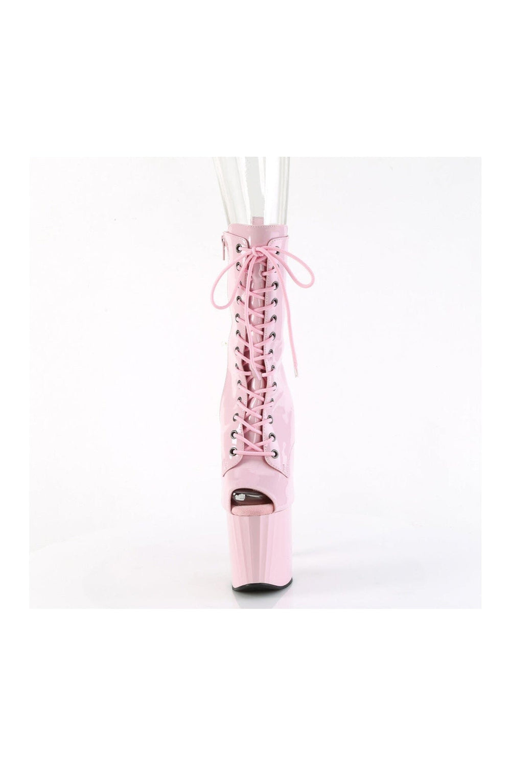 Pleaser ENCHANT-1041 Pink Patent Ankle Boot in Pink Patent