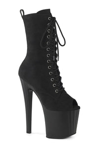 Pleaser ENCHANT-1041FS Black Faux Suede Ankle Boot in Black Faux Suede from SexyShoes.com