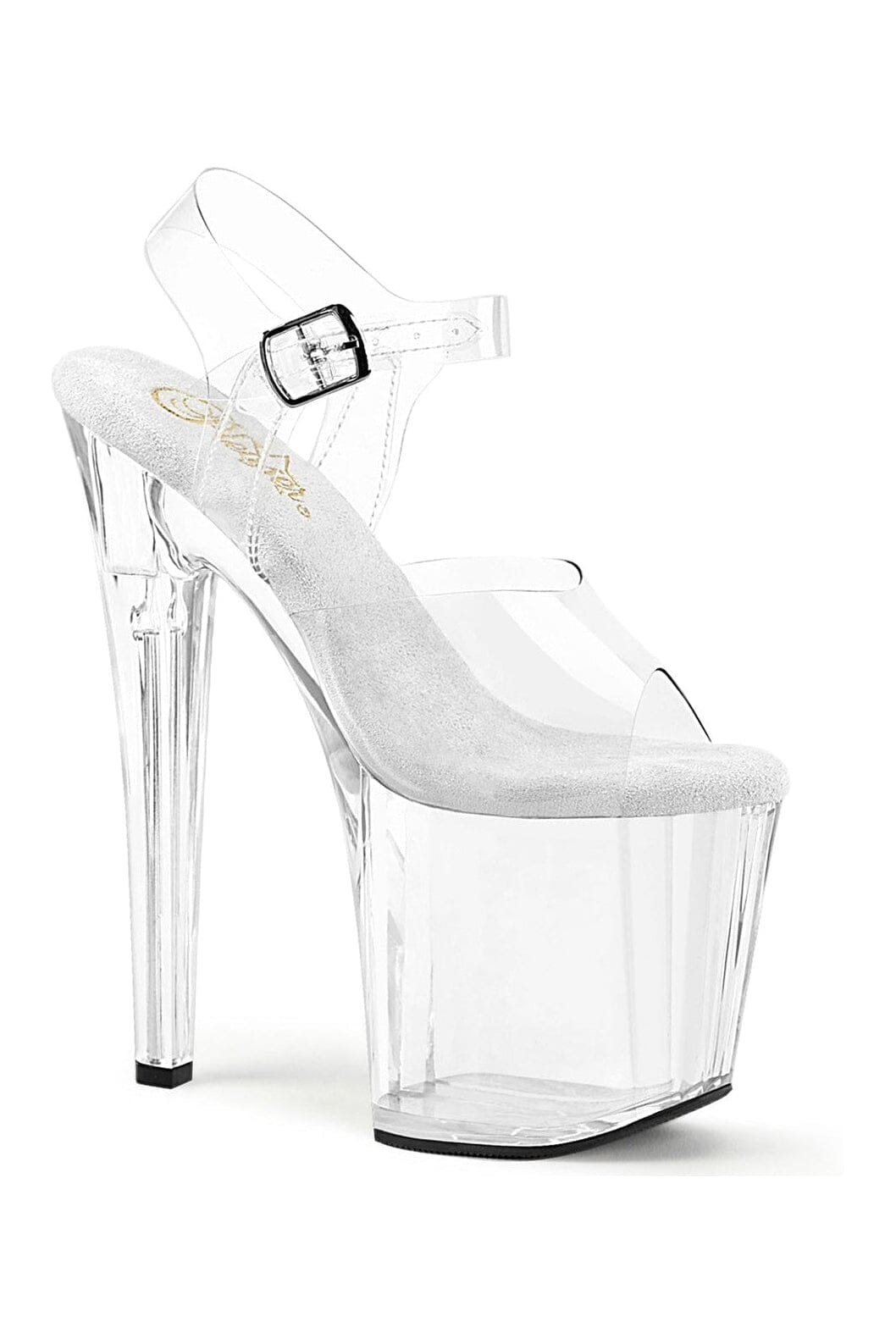 Pleaser ENCHANT-708 Clear Vinyl Sandal in Clear Vinyl from SexyShoes.com