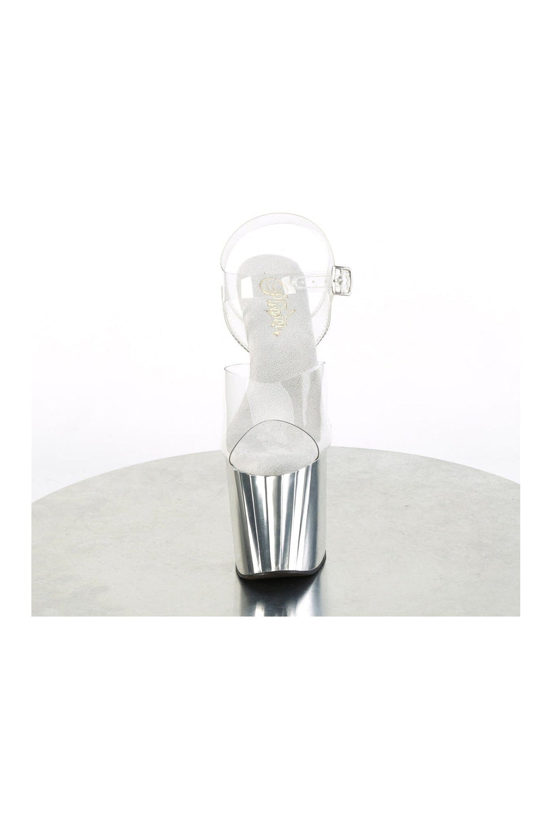 Pleaser ENCHANT-708 Clear Vinyl Sandal in Clear Vinyl