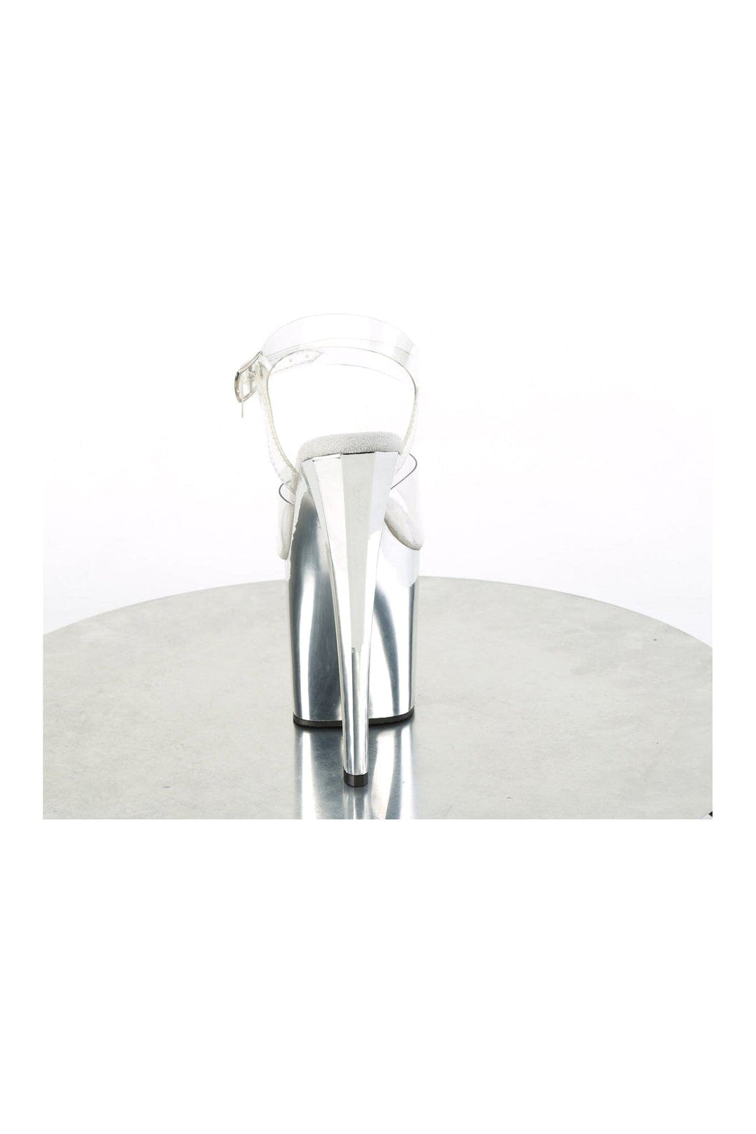 Pleaser ENCHANT-708 Clear Vinyl Sandal in Clear Vinyl