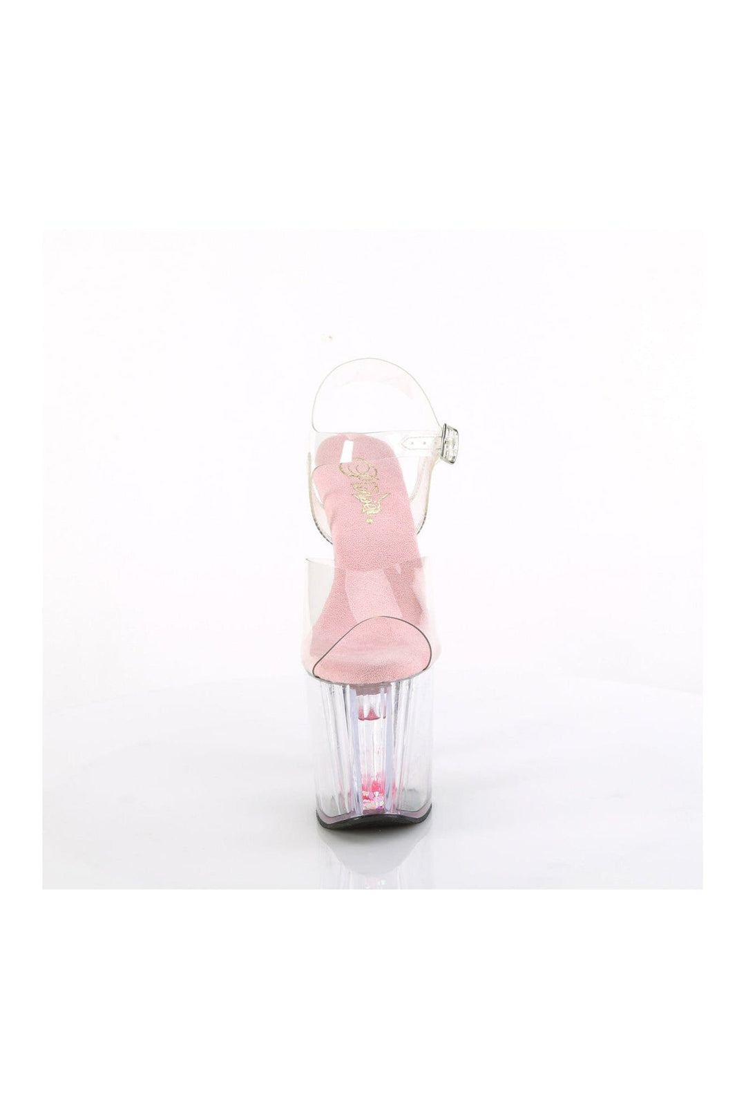 Pleaser ENCHANT-708AQUA-03 Clear Vinyl Sandal in Clear Vinyl