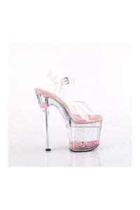 Pleaser ENCHANT-708AQUA-03 Clear Vinyl Sandal in Clear Vinyl