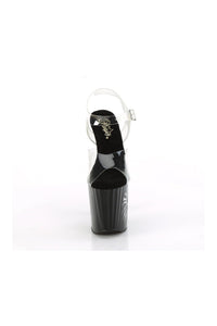 Pleaser ENCHANT-708LT-PINWHE Clear Vinyl Sandal in Clear Vinyl