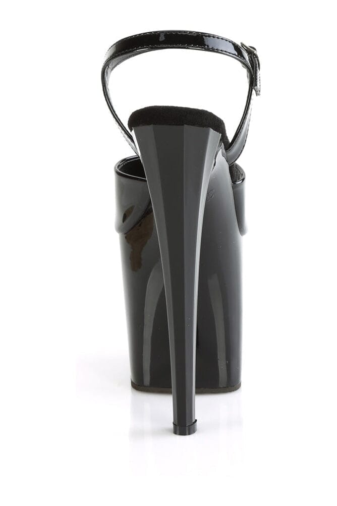 Pleaser ENCHANT-709 Black Patent Sandal in Black Patent