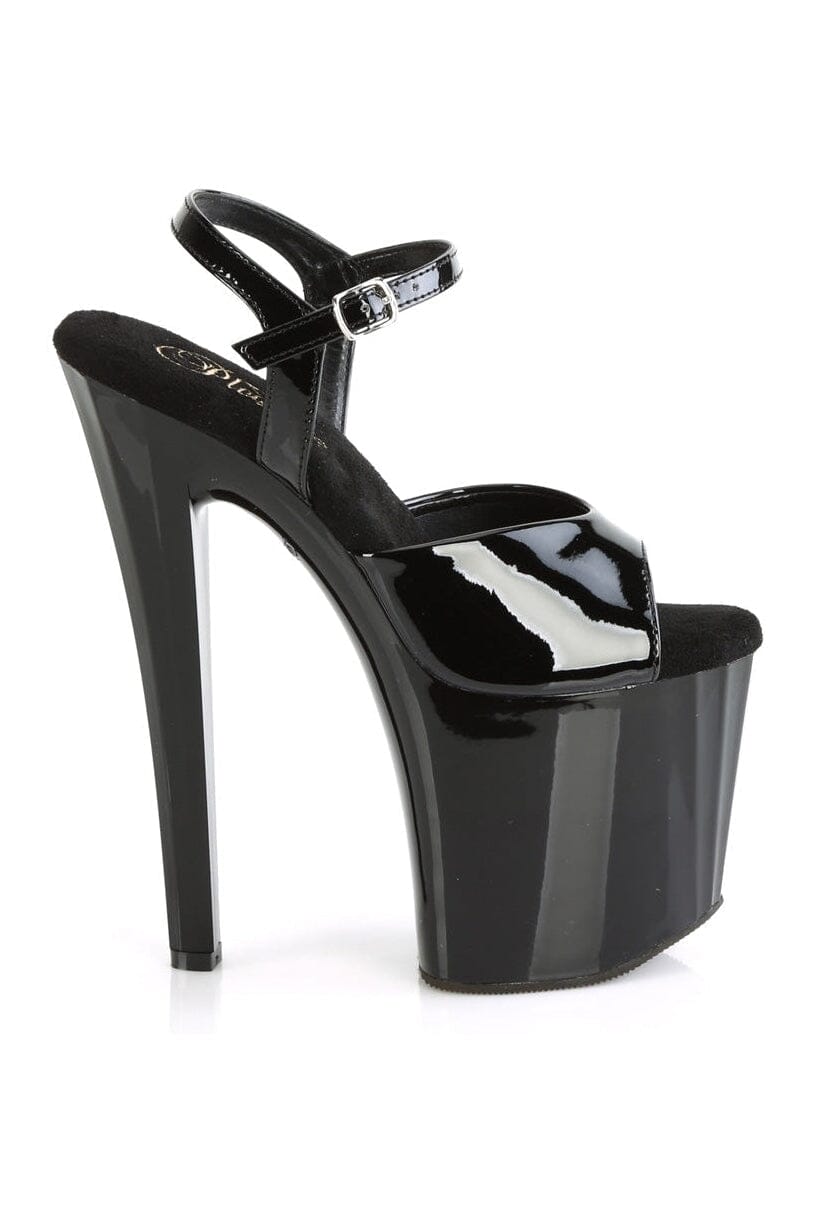 Pleaser ENCHANT-709 Black Patent Sandal in Black Patent